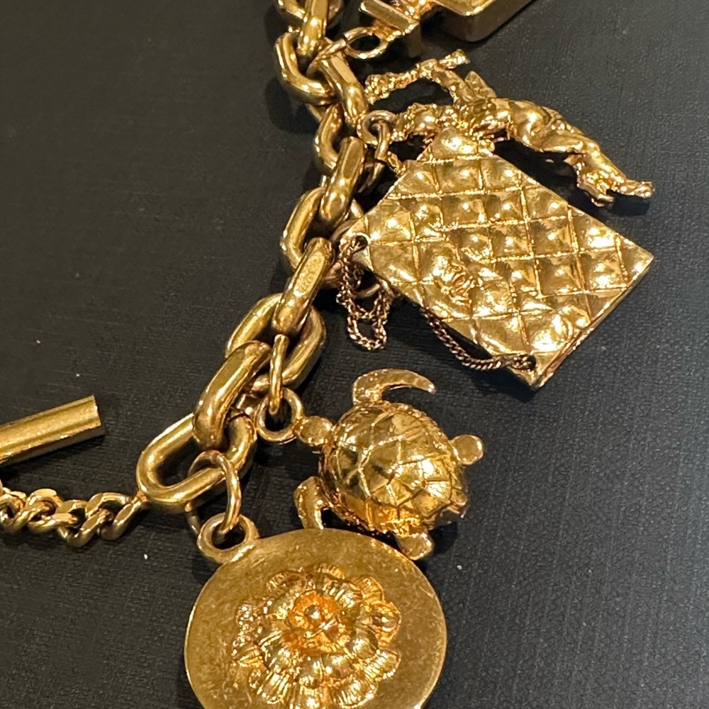 Vintage Gold Chanel Charm Bracelet
